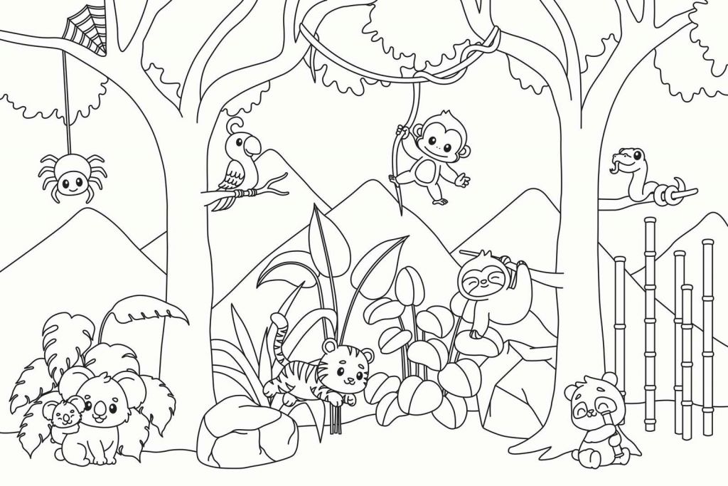 Playful animal fun in the jungle