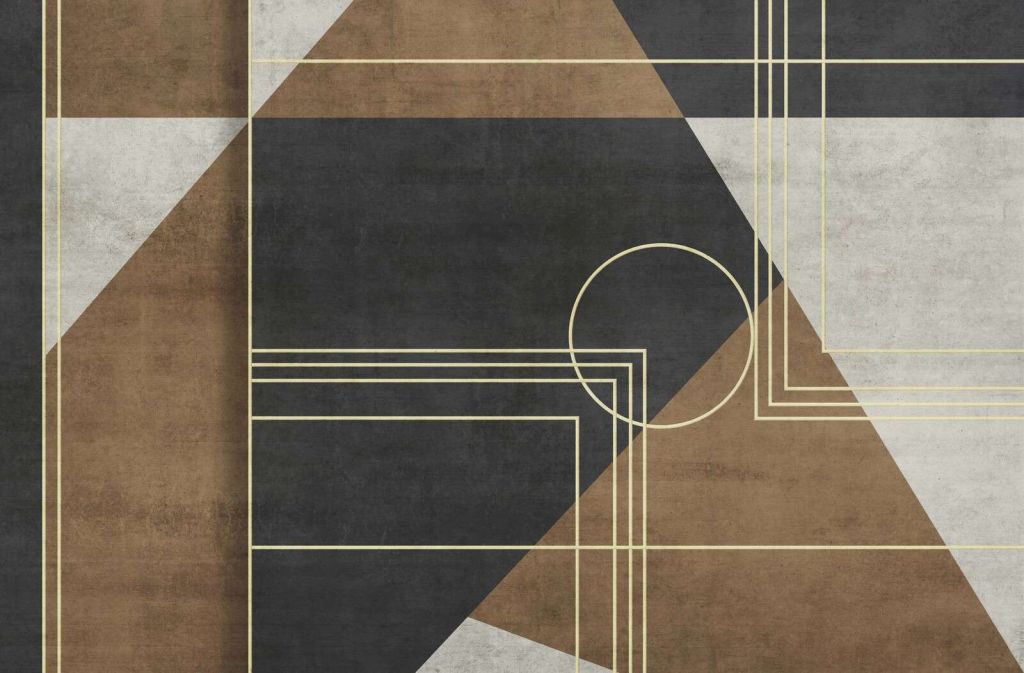 Golden lines art deco