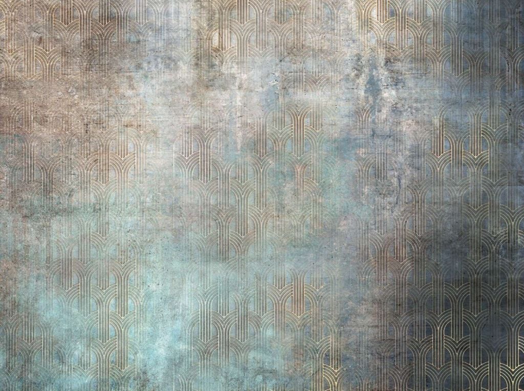 Weathered art deco patina glow