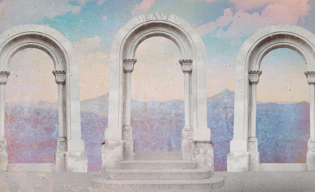 Classic arches to pastel sky