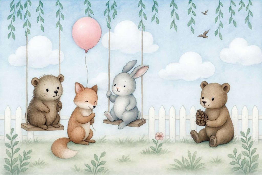 Woodland friends in the spring garden