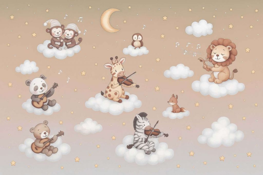 Animal concert in the clouds - sand