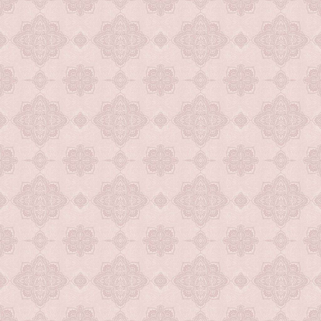 Soft pink oriental medallion pattern