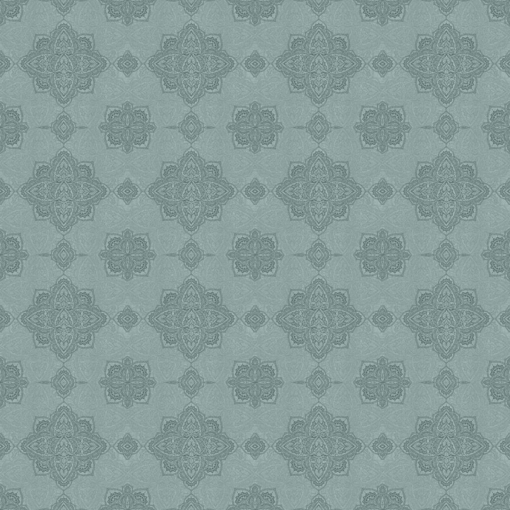 sage green oriental medallion pattern