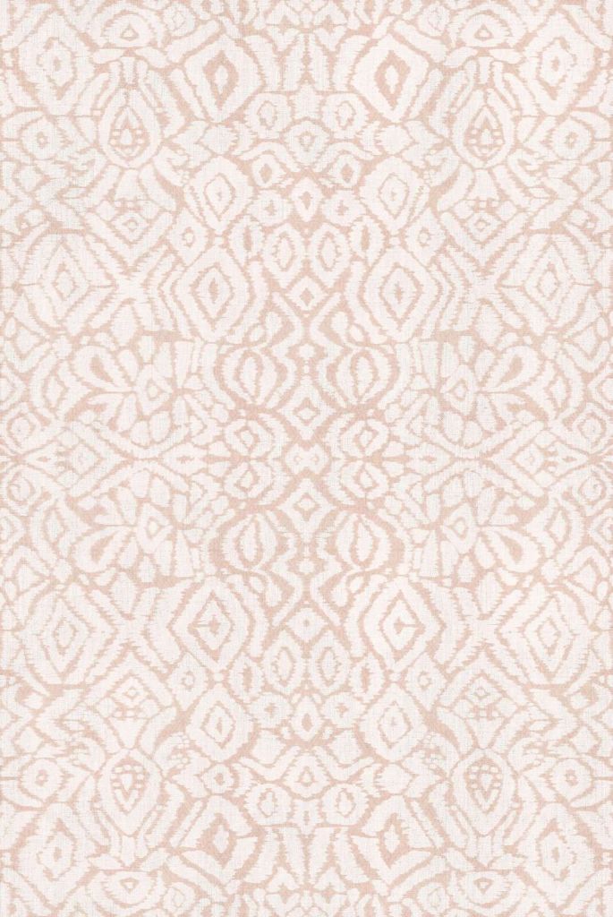 Soft peach ikat ornament pattern