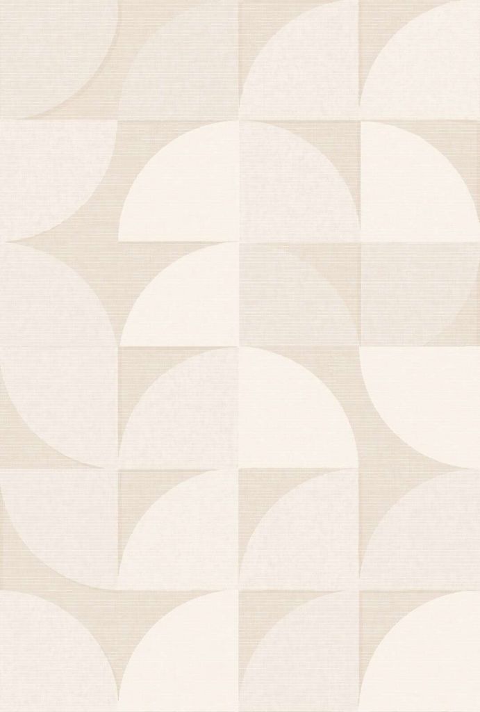 Soft geometric arches in beige