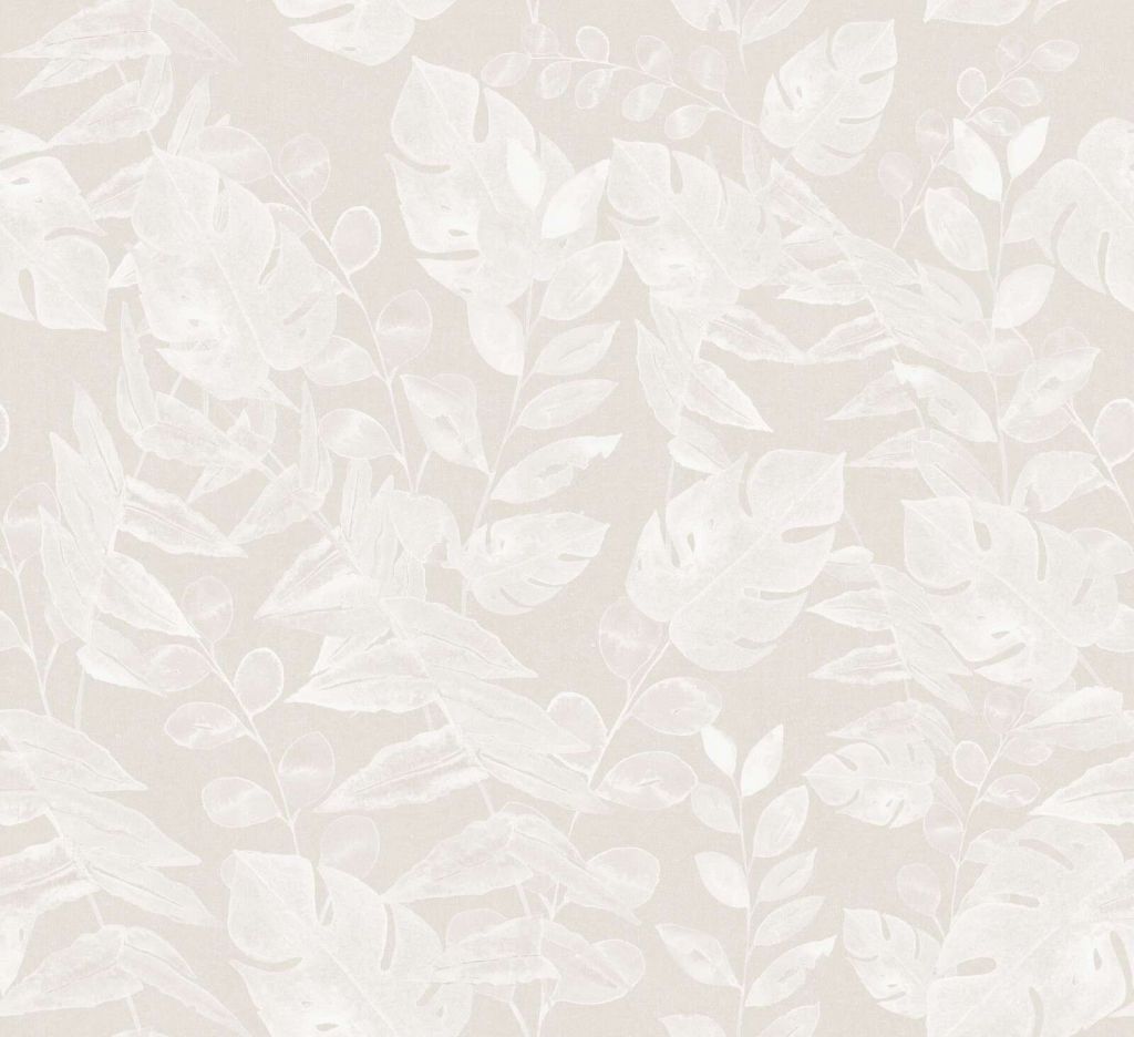 tone-on-tone tropical leaves