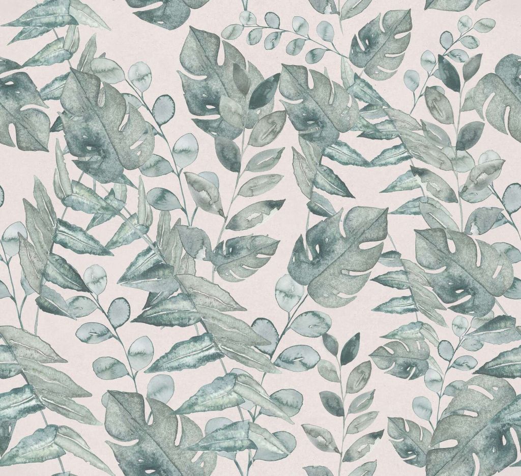 Watercolor monstera in sage green
