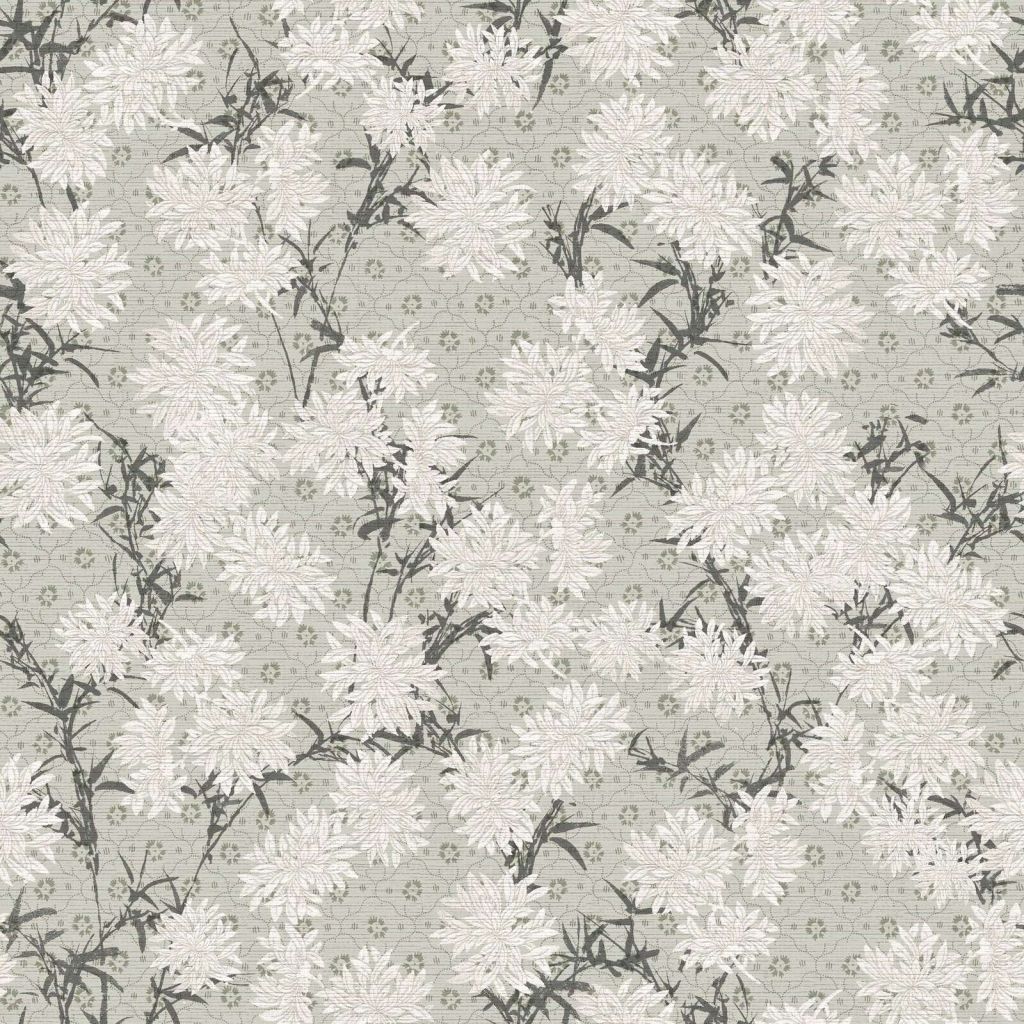 White chrysanthemums in sage green