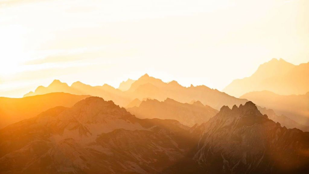 Golden mountains at sunrise