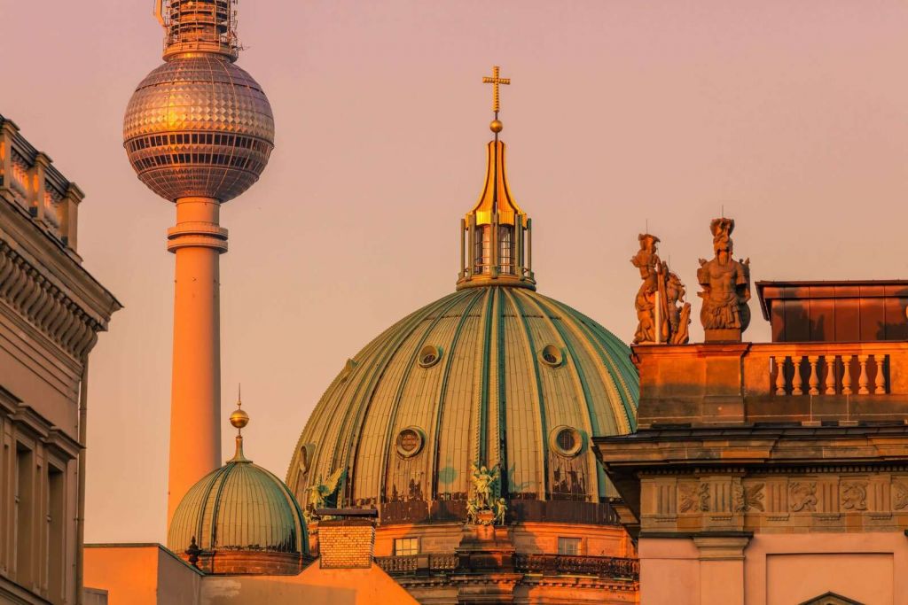 Evening Glow on Berlin Domes