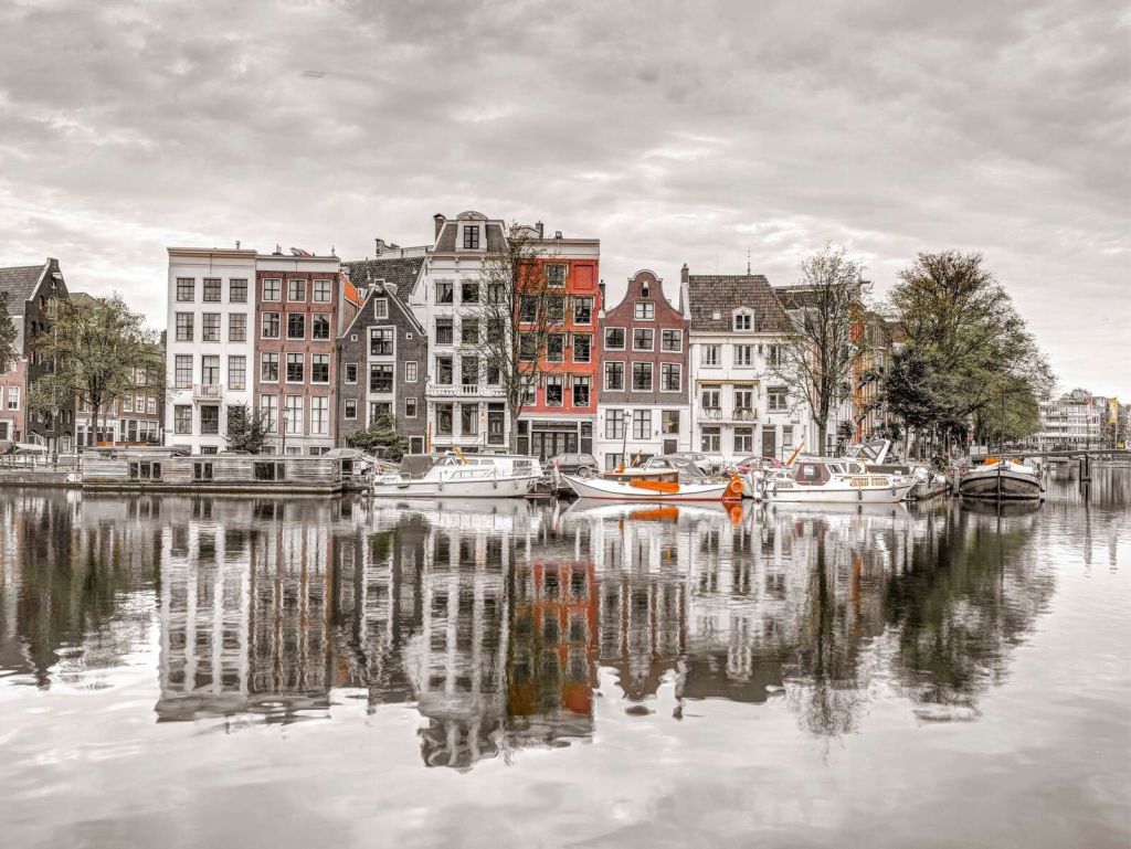 Amsterdam townhouses by the canal