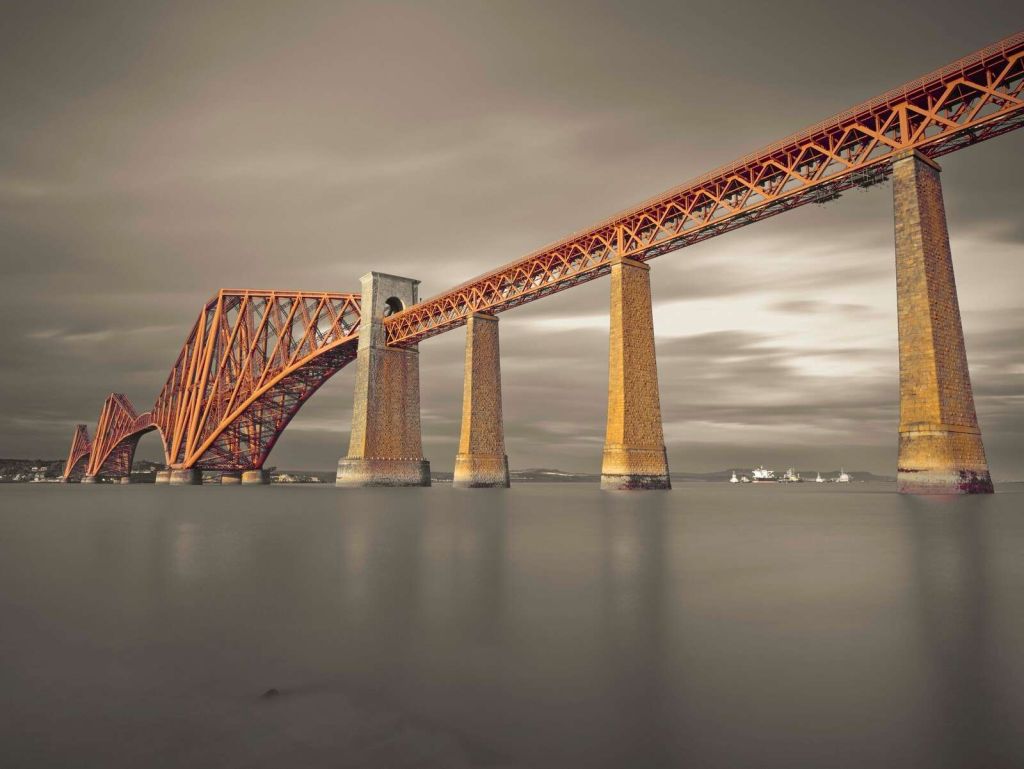 Firth Of Forth rail road bridge, South Queensferry, Scotland