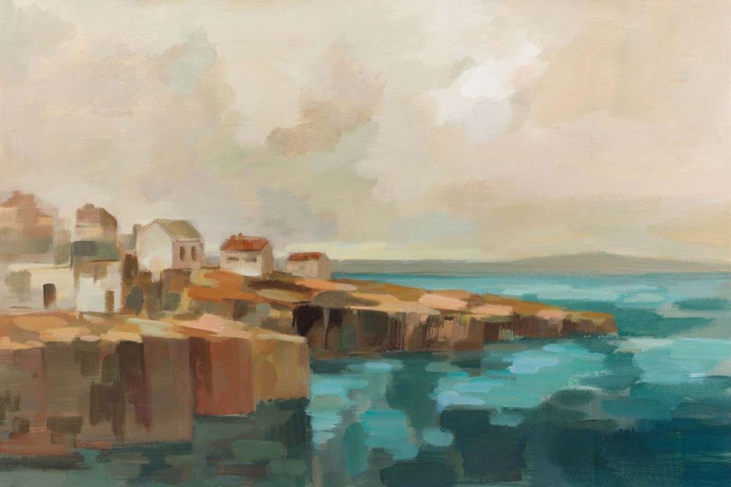 Quiet cliff houses by the sea