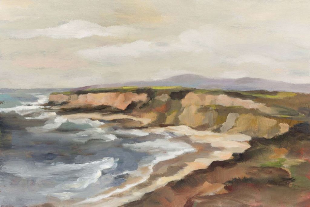 Southern cliffs by foaming sea