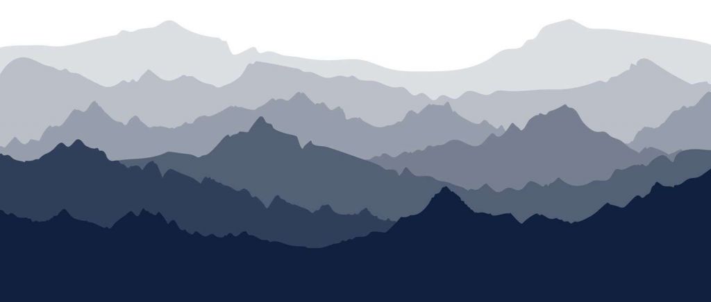 Peaceful blue mountain layers