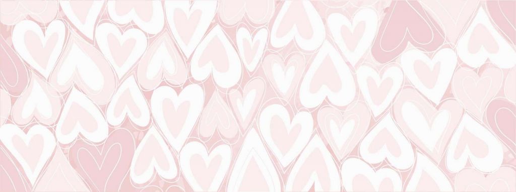 Light flood of hearts in powder pink