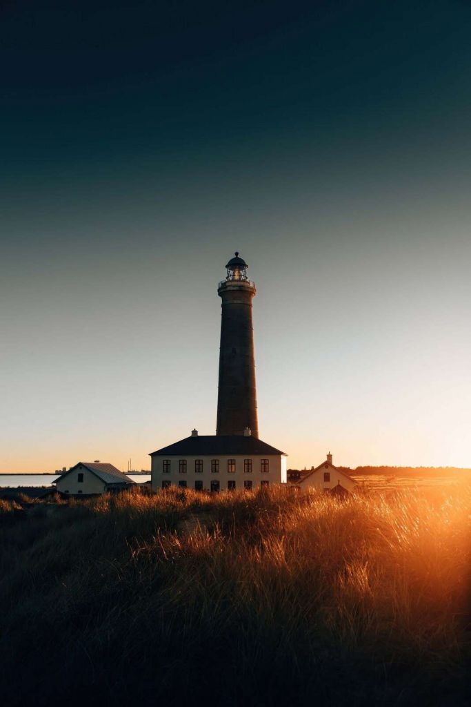 Lighthouse in golden evening light