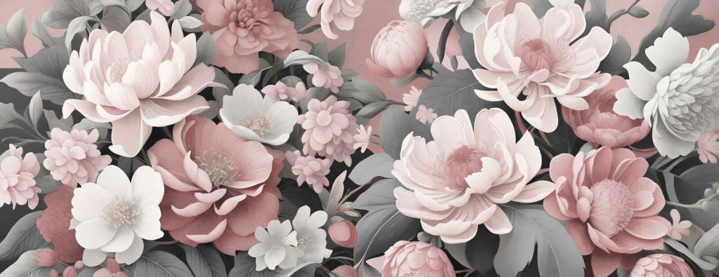Soft peonies in powder pink