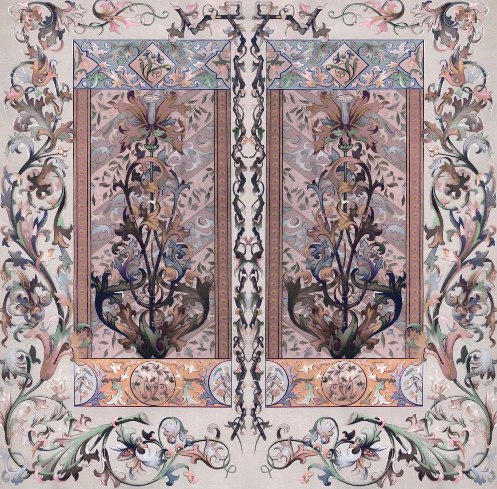 Pastel ornaments in Art Nouveau