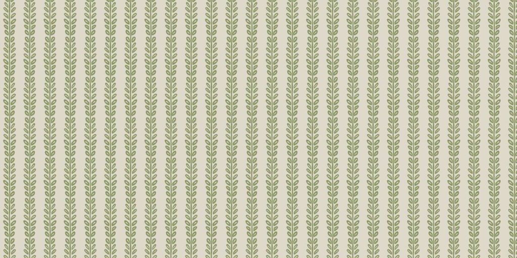 olive-green leaf tendrils in stripes