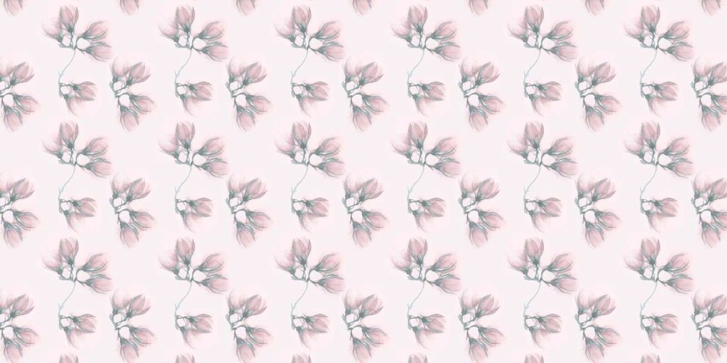 Soft magnolia branches on powder pink