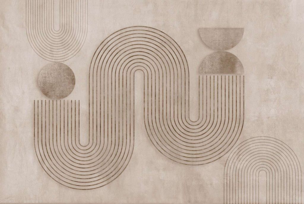 Dynamic Balance Modern Art Beige