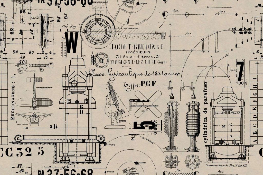 Historic construction and technology beige