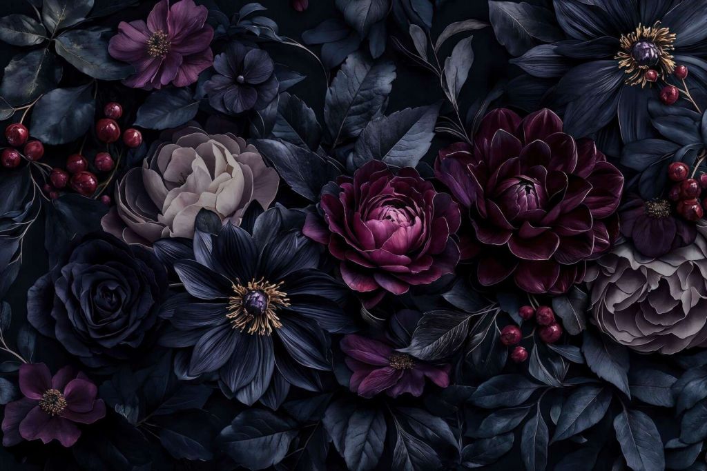 Mystic moody baroque midnight garden delight