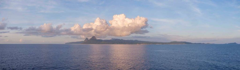 Tropical island by a calm sea
