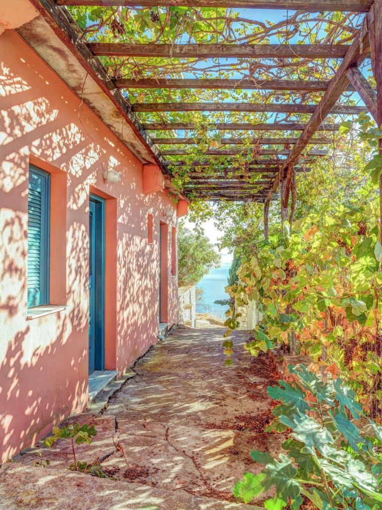 Mediterranean pergola with sea view