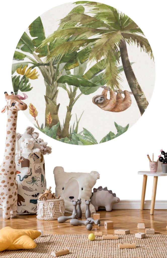 Wallpaper Circle Sloth in the Jungle