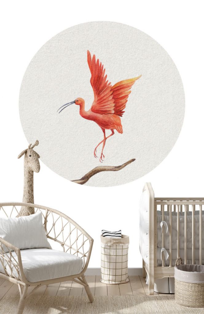 Wallpaper circle Red ibis