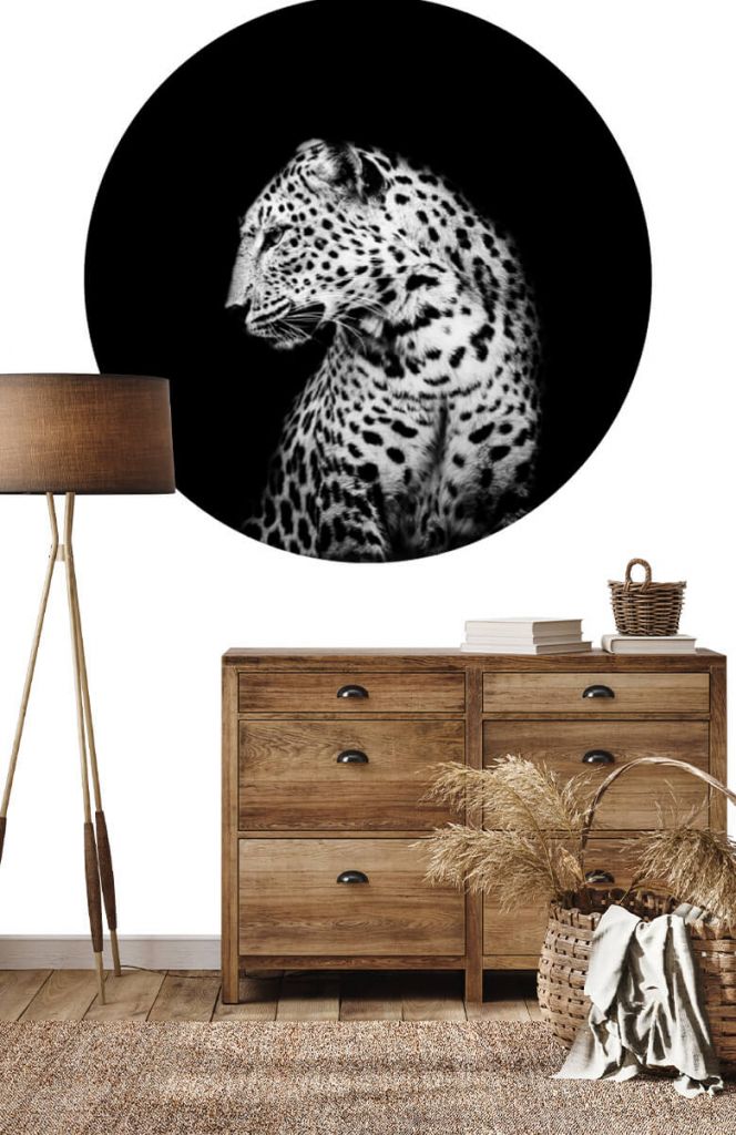 Wallpaper circle Dark leopard