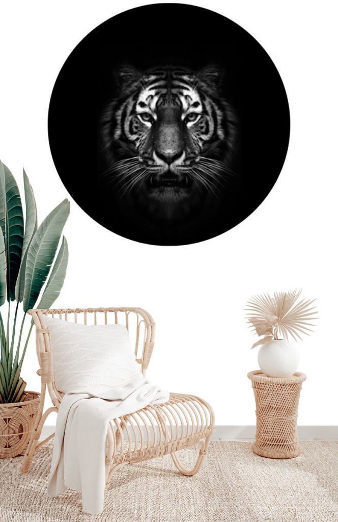 Wallpaper circle Dark tiger