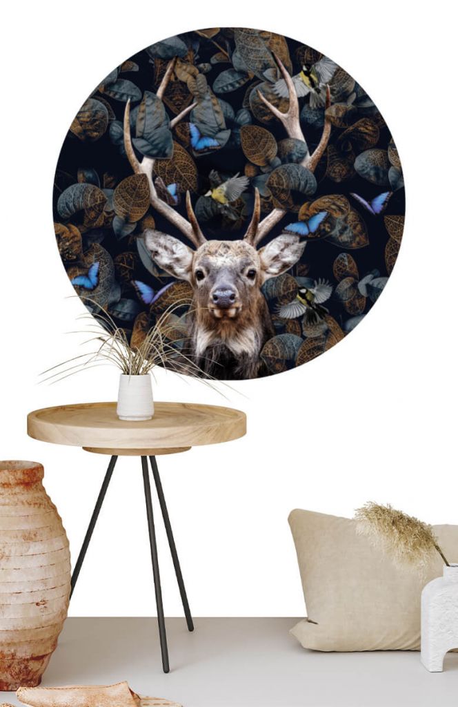 Wallpaper circle Forest deer