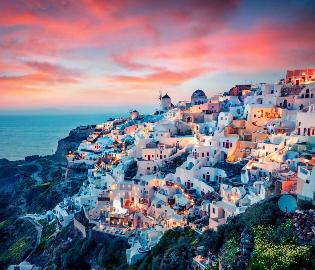 Witte huisjes op Santorini