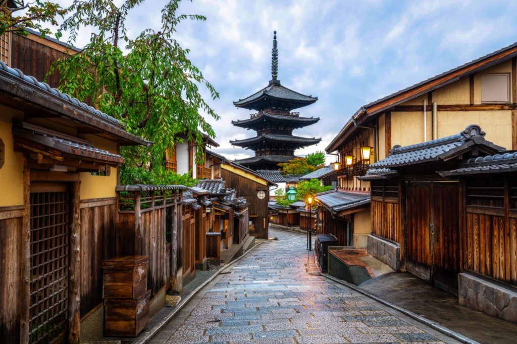 Yasaka Pagoda in de ochtend