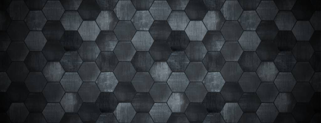 Stone wallpaper - Grey stone hexagons - Warehouse