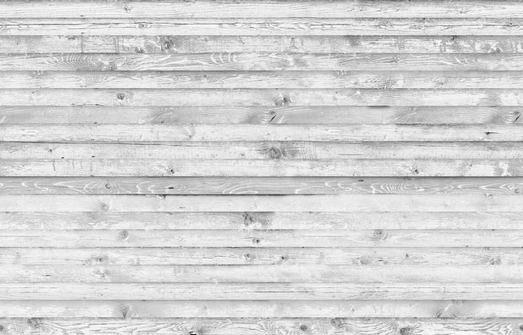 Wooden wallpaper - Whitewash wood horizontal - Hallway