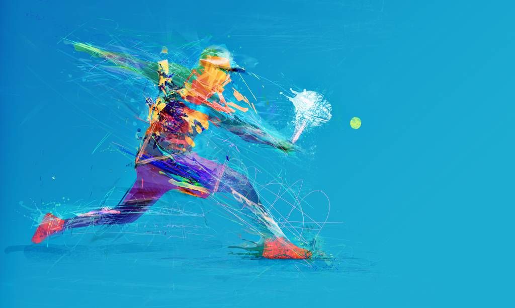Other - Illustrated tennis player  - Hobby room