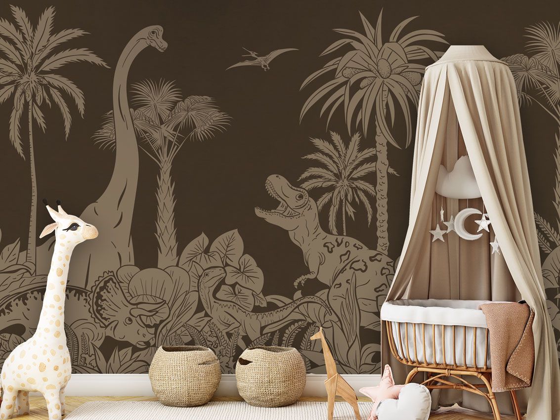 Monochrome Dino - Brown Vintage