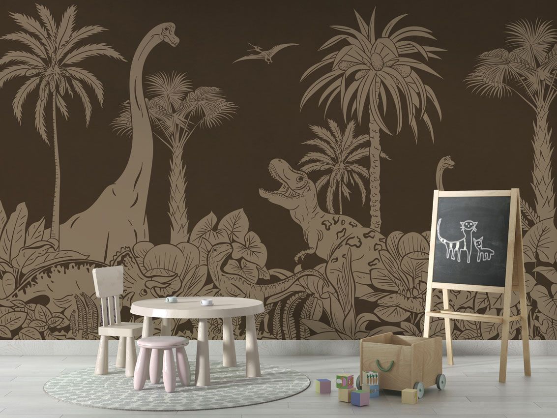 Monochrome Dino - Brown Vintage