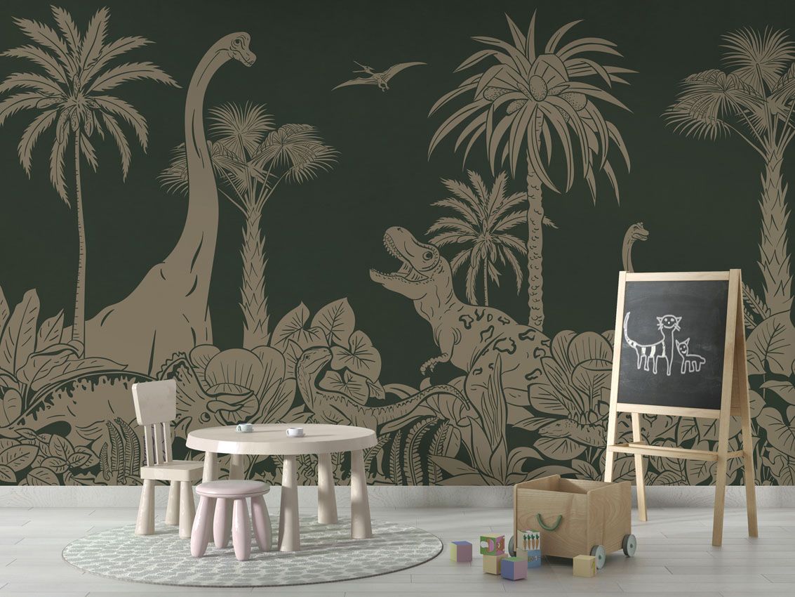 Monochrome Dino - Green Vintage