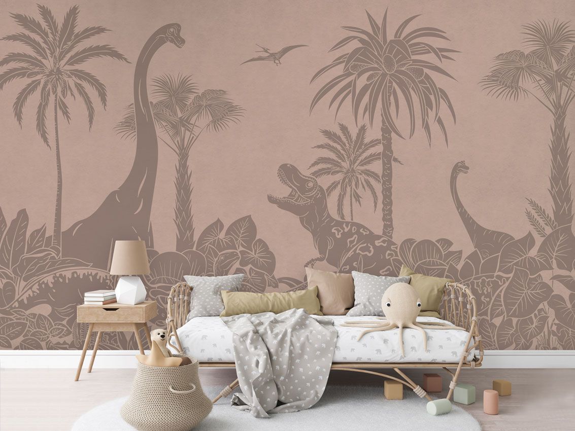 Monochrome Dino - Pink Vintage