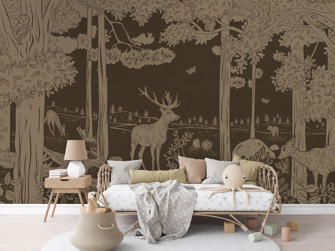 Monochrome Forest - Brown Vintage