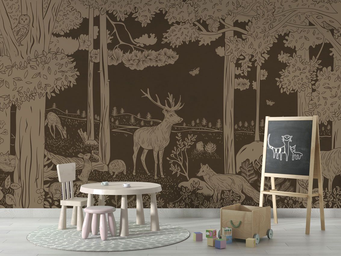 Monochrome Forest - Brown Vintage