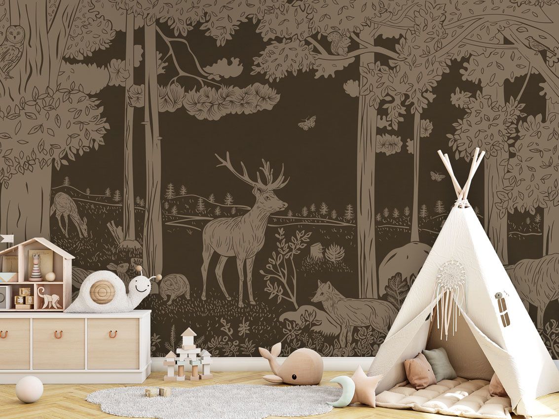 Monochrome Forest - Brown Vintage