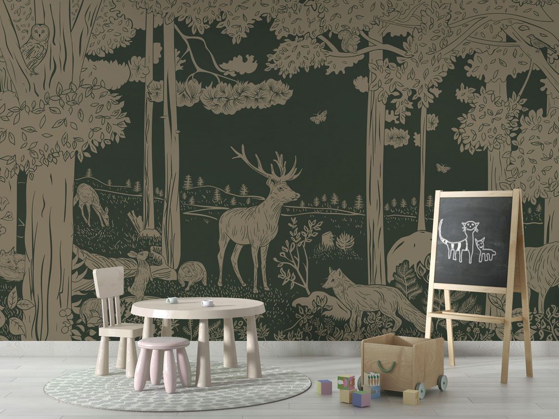 Monochrome Forest - Green Vintage