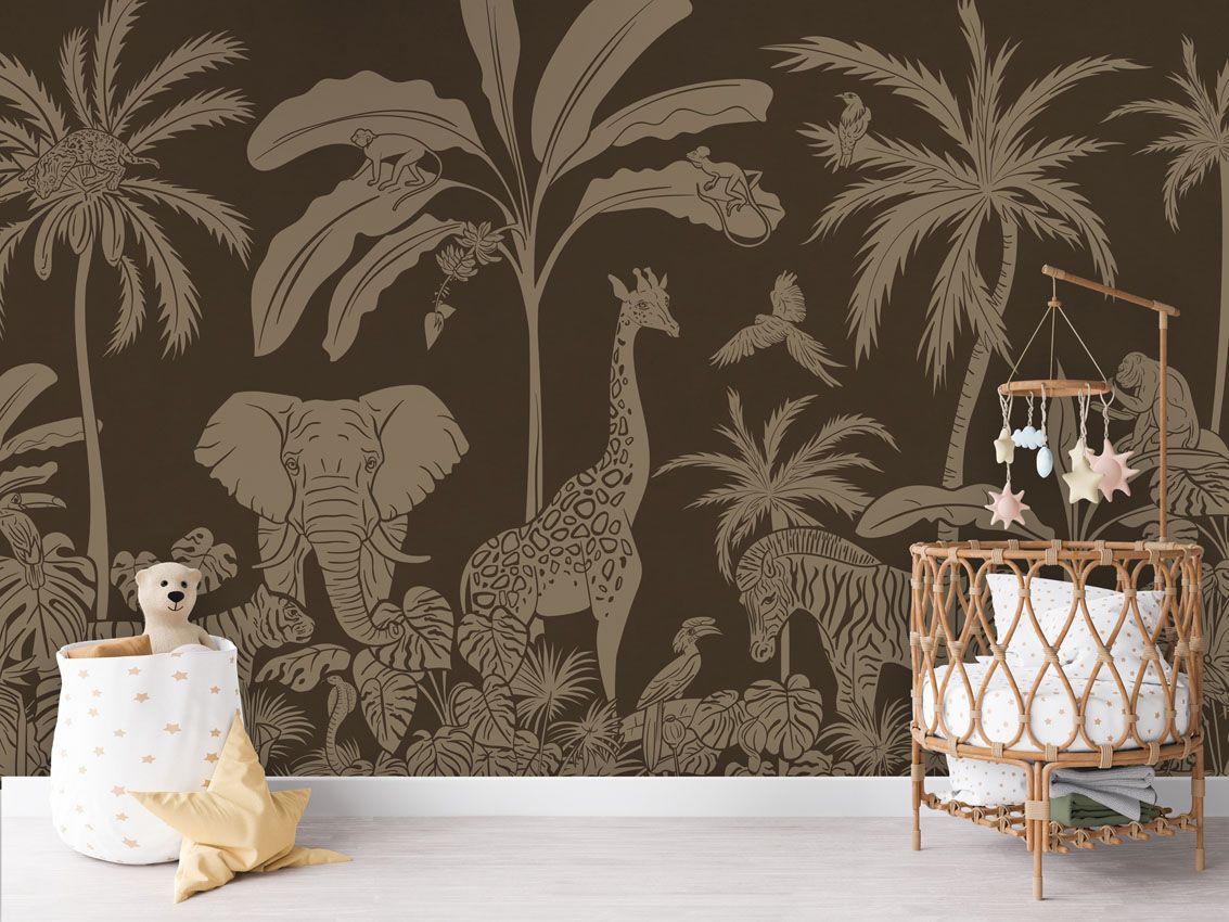 Monochrome Jungle - Brown Vintage